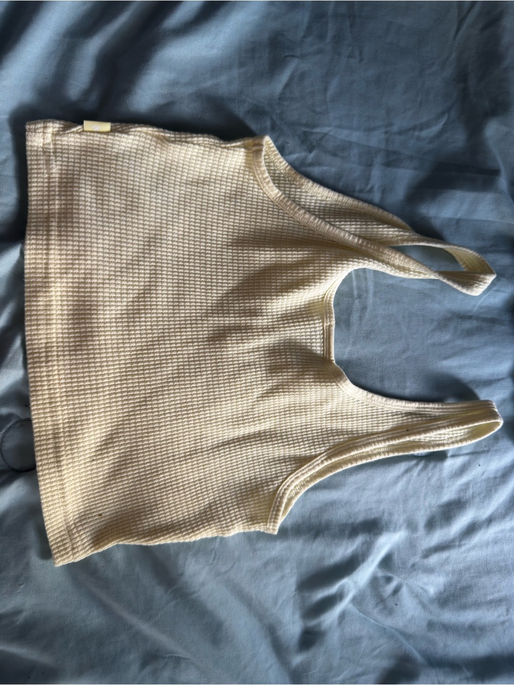 TNA Pale Yellow Ribbed Tank - Picture 2 of 2